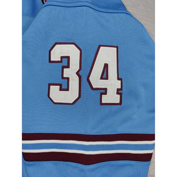 Vintage Earl Campbell Jersey Houston Oilers Mitchell & Ness 75th Patch Sz 54 - Picture 12 of 12